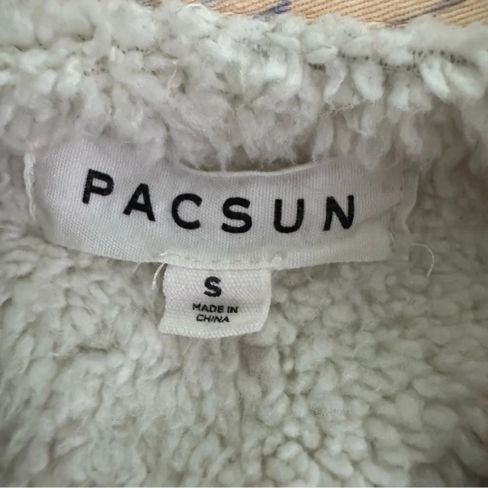 Pacsun Aztec Print Fleece Lined Snap Front Jacket Size Small - Picture 12 of 14